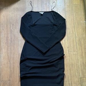 Elegant Black Long Sleeve Dress H&M